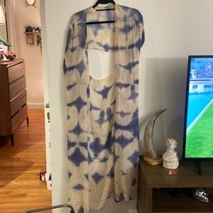 Silk Tie Dye Beach Cover Up